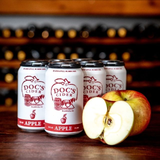 @docsdraftcider Hard Apple Cider from Warwick, NY. This cider is semi-dry and wonderfully effervescent with a remarkably fresh apple nose. Its crisp, fruit-forward taste and a clean, refreshing finish have won our cider countless awards.