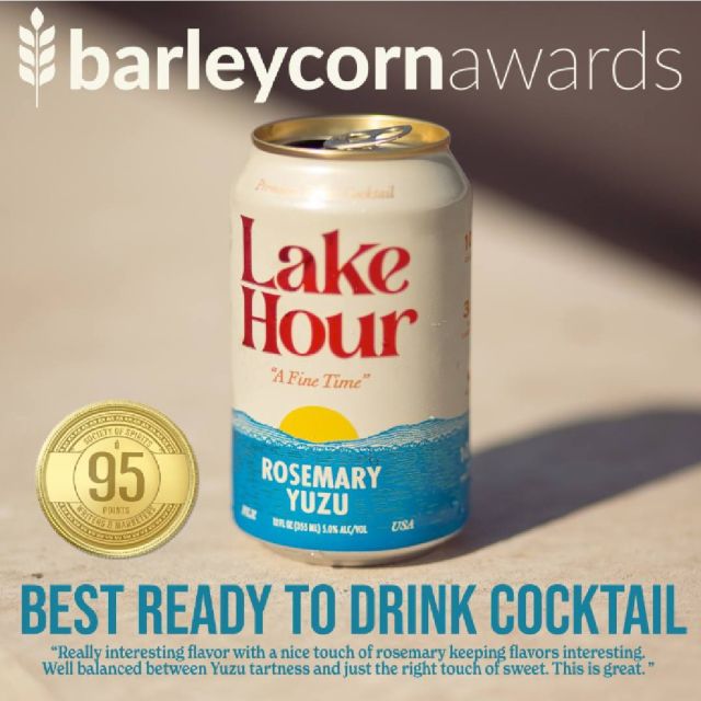 Well would you look at that, judges love @drinklakehour! Their very own Rosemary Yuzu took home a double gold in the @barleycorn_awards 2024 Best Ready to Drink Cocktail category, a victory for herbaceous flavored beverage enthusiasts everywhere.

Also available in the following flavors: Watermelon Cucumber, Peach Jasmine, Honeysuckle Ginger and a variety pack!