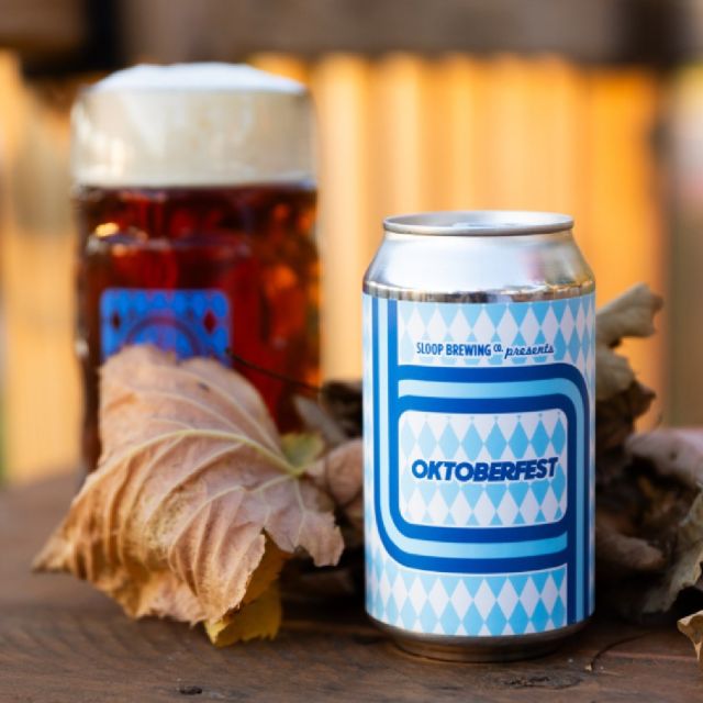 @sloopbrewingco Oktoberfest // A marzen-style lager brewed w/ Austrian & German malts, providing a round, malty sweetness on the front of the palate & a dry, slightly hoppy finish. Delicious with sausage, spaetzle, & warm pretzels. Best enjoyed on a crisp autumn afternoon with friends. // 5.5% ABV